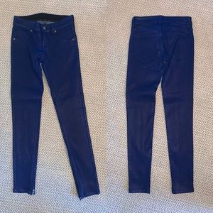 Like New Carmar Coated Blue Skinny Jeans